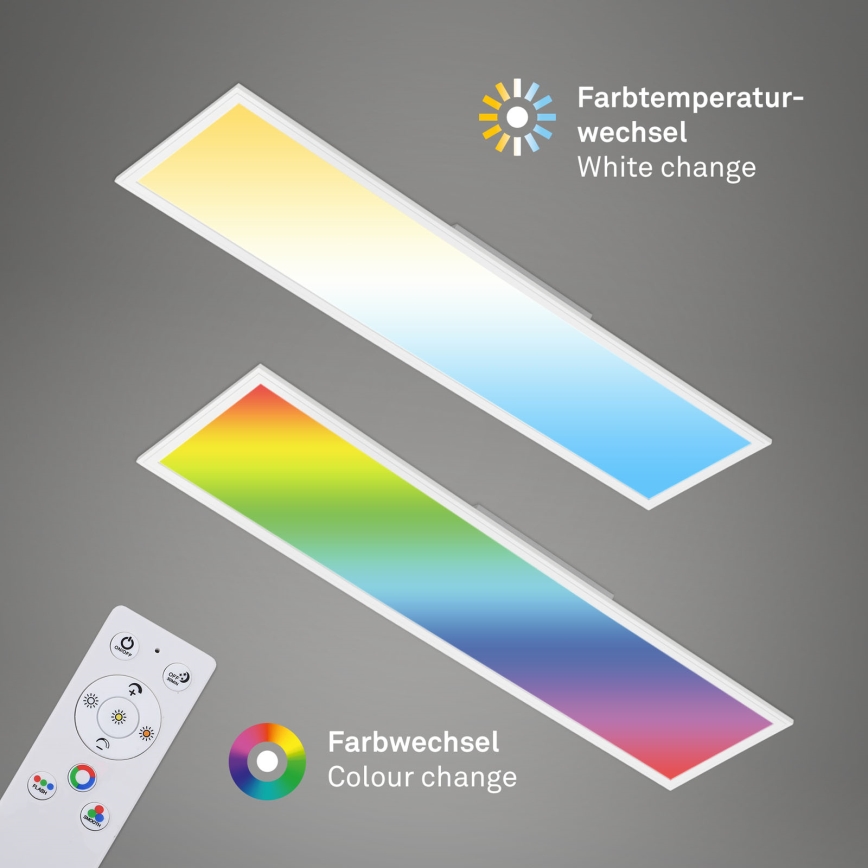 Brilo - Iluminação de teto RGBW com regulação SLIM LED/40W/230V 3000-6500K + controlo remoto
