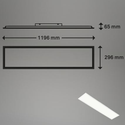 Brilo - Iluminação de teto RGBW com regulação SLIM LED/40W/230V 3000-6500K + controlo remoto