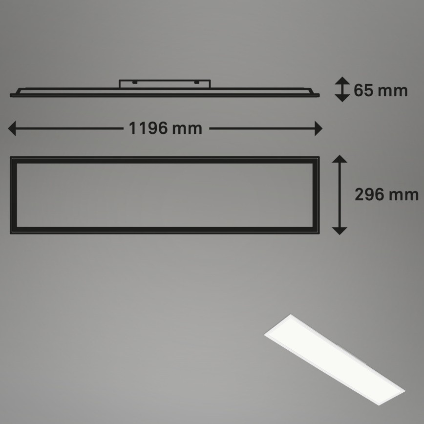 Brilo - Iluminação de teto RGBW com regulação SLIM LED/40W/230V 3000-6500K + controlo remoto