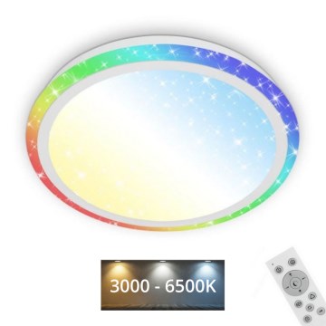 Brilo - Iluminação de teto RGBW com regulação STARRY SKY LED/24W/230V 3000-6500K + controlo remoto