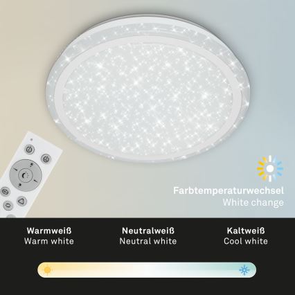 Brilo - Iluminação de teto RGBW com regulação STARRY SKY LED/24W/230V 3000-6500K + controlo remoto