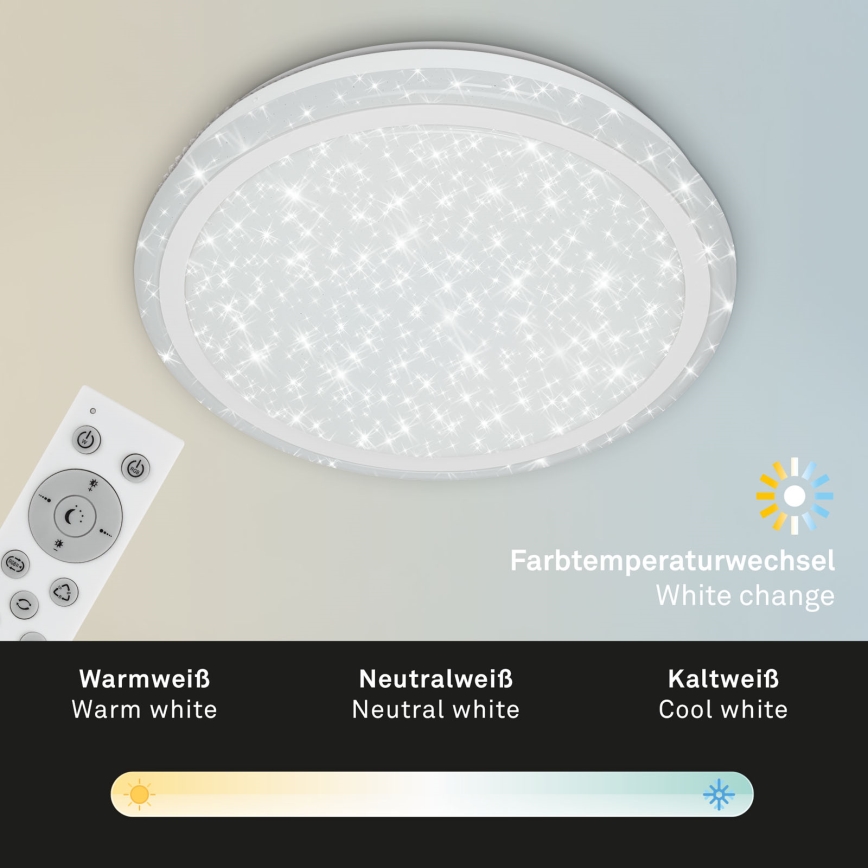 Brilo - Iluminação de teto RGBW com regulação STARRY SKY LED/24W/230V 3000-6500K + controlo remoto