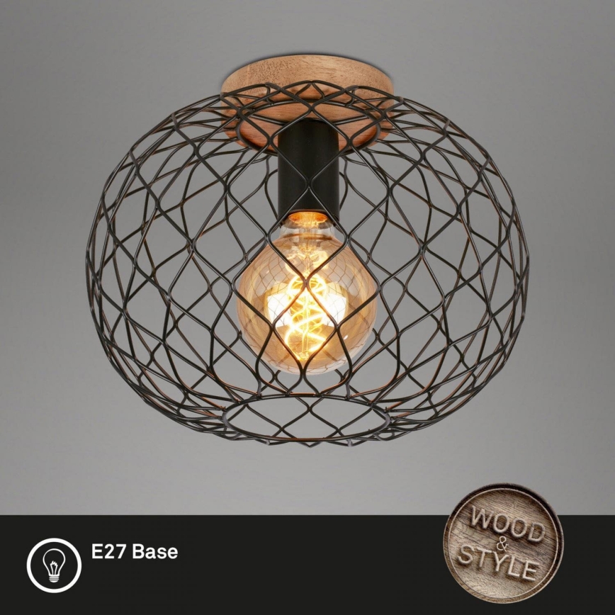 Brilo - Iluminação de teto WINKI 1xE27/40W/230V árvore da borracha