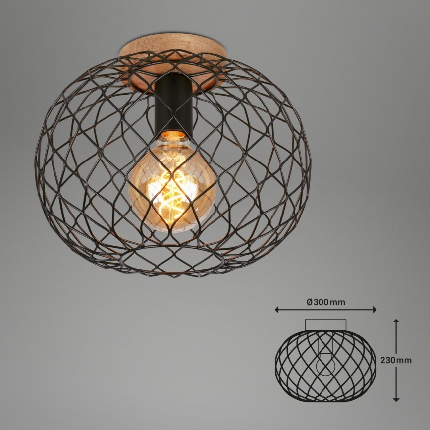 Brilo - Iluminação de teto WINKI 1xE27/40W/230V árvore da borracha
