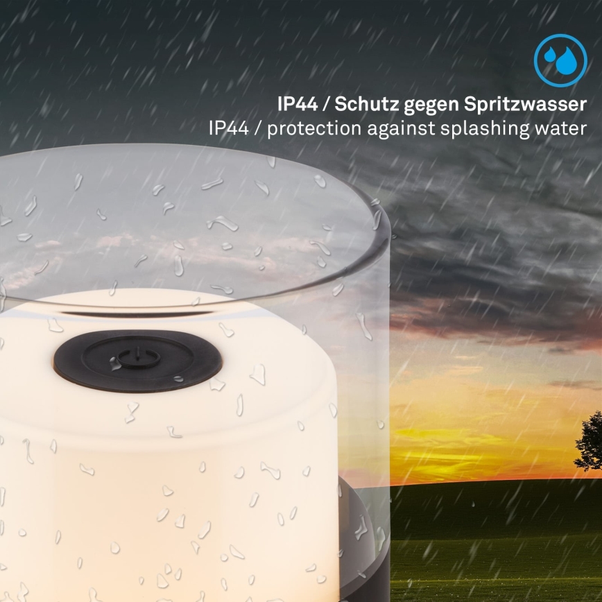 Brilo - Lâmpada de mesa LED recarregável e regulável para exterior LILET LED/2W/5V IP44
