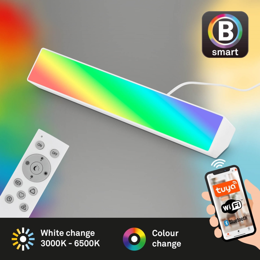 Brilo - LED RGBW Candeeiro de mesa com regulação LED/9W/230V 3000-6500K Wi-Fi Tuya + comando