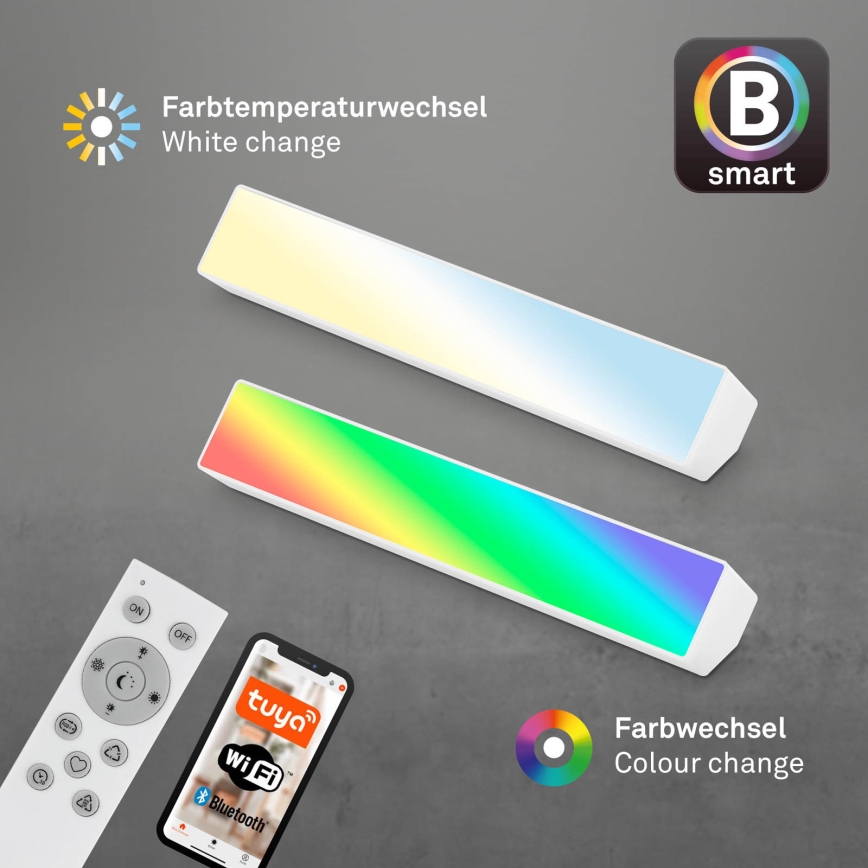 Brilo - LED RGBW Candeeiro de mesa com regulação LED/9W/230V 3000-6500K Wi-Fi Tuya + comando