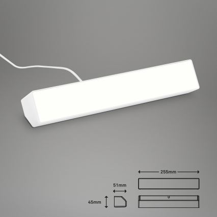 Brilo - LED RGBW Candeeiro de mesa com regulação LED/9W/230V 3000-6500K Wi-Fi Tuya + comando