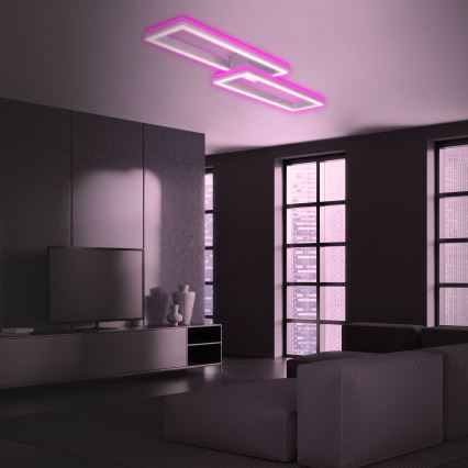 Brilo - LED RGBW Candelabro integrado com regulação FRAME 2xLED/21W/230V 2700-6500K + controlo remoto