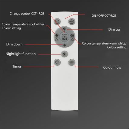 Brilo - LED RGBW Candelabro integrado com regulação FRAME LED/18W/230V 2700-6500K + controlo remoto