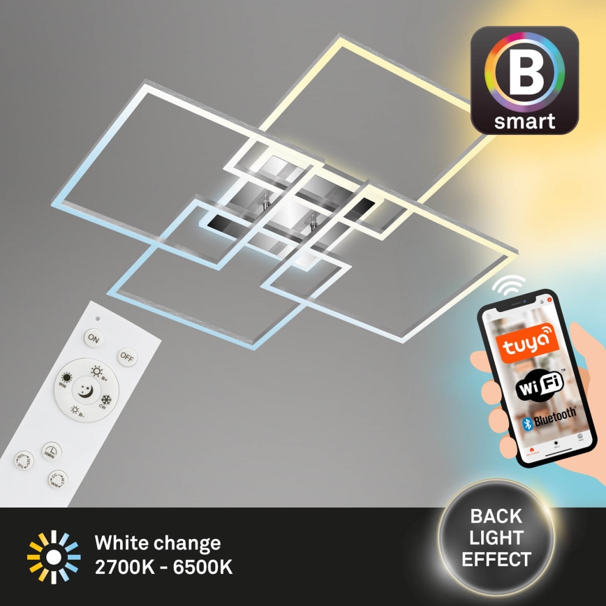 Brilo - Lustre de teto LED dimável FRAME LED/50W/230V 2700-6500K Wi-Fi Tuya + controlo remoto