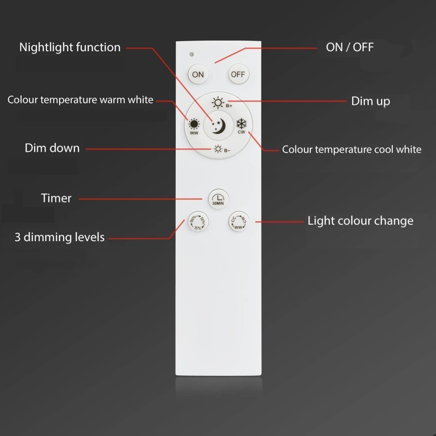 Brilo - Lustre de teto LED dimável FRAME LED/50W/230V 2700-6500K Wi-Fi Tuya + controlo remoto