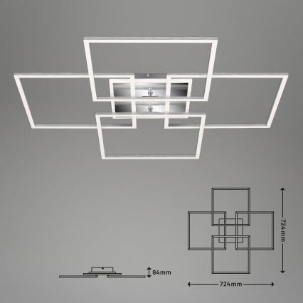 Brilo - Lustre de teto LED dimável FRAME LED/50W/230V 2700-6500K Wi-Fi Tuya + controlo remoto