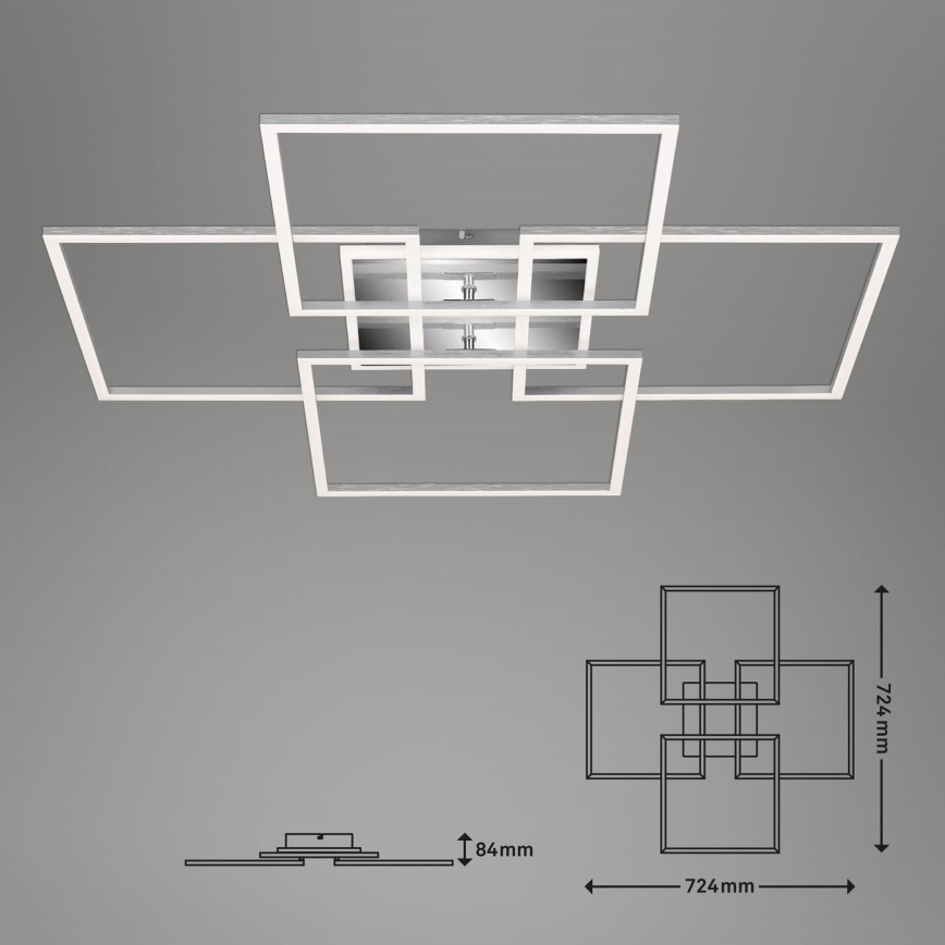 Brilo - Lustre de teto LED dimável FRAME LED/50W/230V 2700-6500K Wi-Fi Tuya + controlo remoto