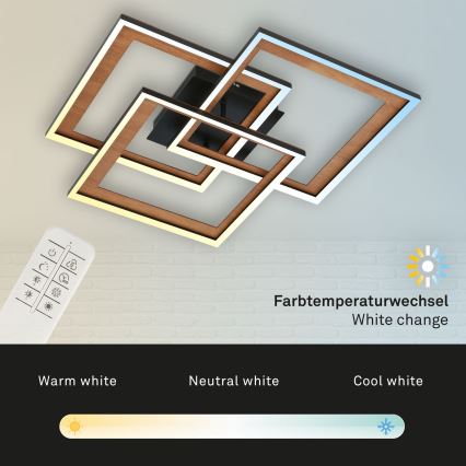 Brilo - Luminária de teto LED dimmerizável FRAME LED/45W/230V 2700-6500K + controlo remoto