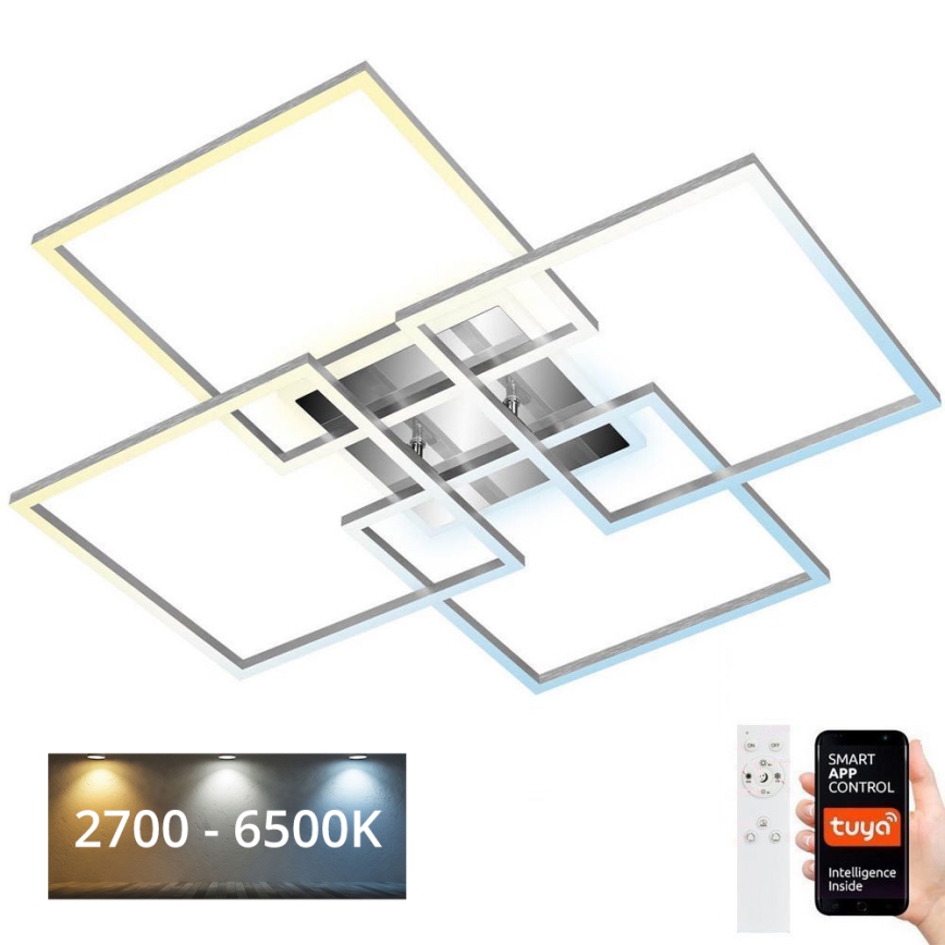 Brilo - Lustre de teto LED dimável FRAME LED/50W/230V 2700-6500K Wi-Fi Tuya + controlo remoto