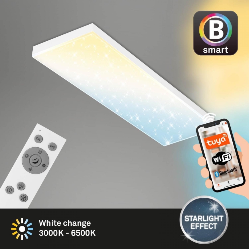 Brilo - Painel integrado LED com regulação FRAMELESS LED/28W/230V 3000-6500K Wi-Fi Tuya + comando