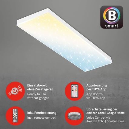 Brilo - Painel integrado LED com regulação FRAMELESS LED/28W/230V 3000-6500K Wi-Fi Tuya + comando