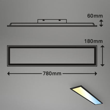Brilo - Painel LED integrado com regulação LED/24,5W/230V 3000-6500K + comando