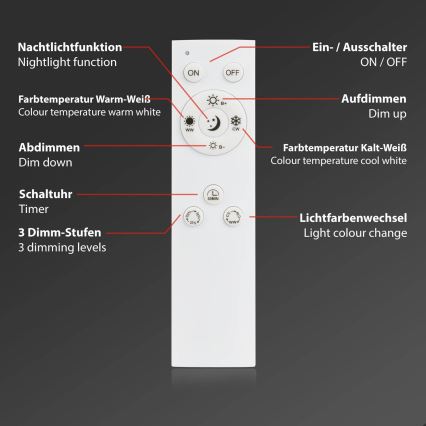 Brilo - Candeeiro de tecto LED dimerizável FRAME LED/50W/230V 2700-6500K 72,4x72,4cm preto Wi-Fi Tuya + comando remoto