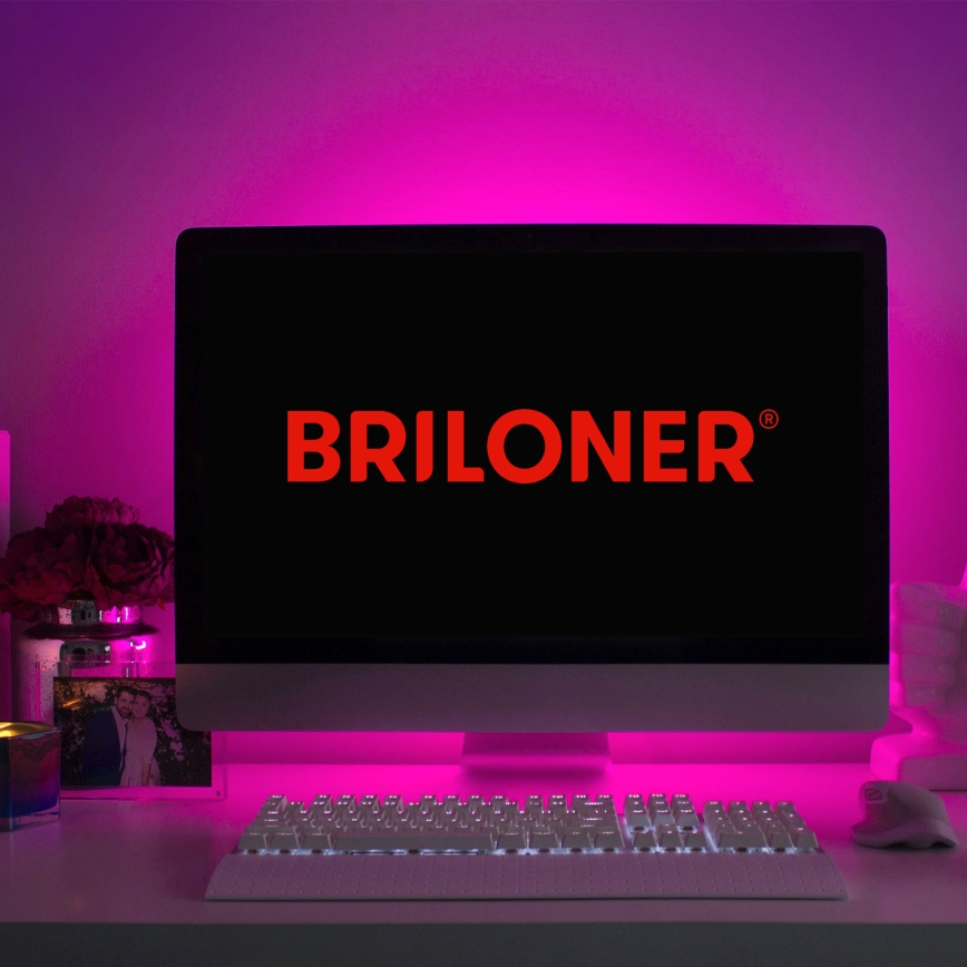Brilo - Tira LED RGB com regulação 6,6m LED/6W/USB + comando