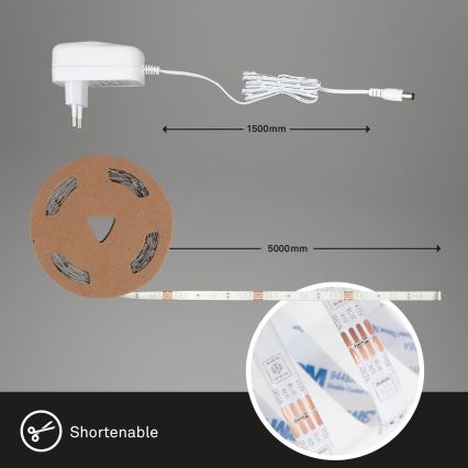 Brilo - Tira LED RGBW com regulação 6,5m LED/15W/230V Wi-Fi Tuya + controlo remoto