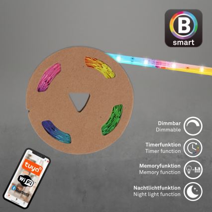 Brilo - Tira LED RGBW com regulação 6,5m LED/18W/230V Wi-Fi Tuya + controlo remoto