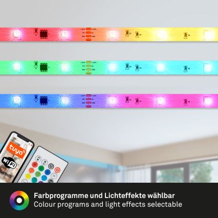 Brilo - Tira LED RGBW com regulação MUSIC 6,65m LED/18W/230V Wi-Fi Tuya + controlo remoto