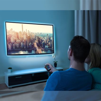 Brilo - Tira LED RGBW com regulação para TV 3m LED/2,5W/USB + controlo remoto