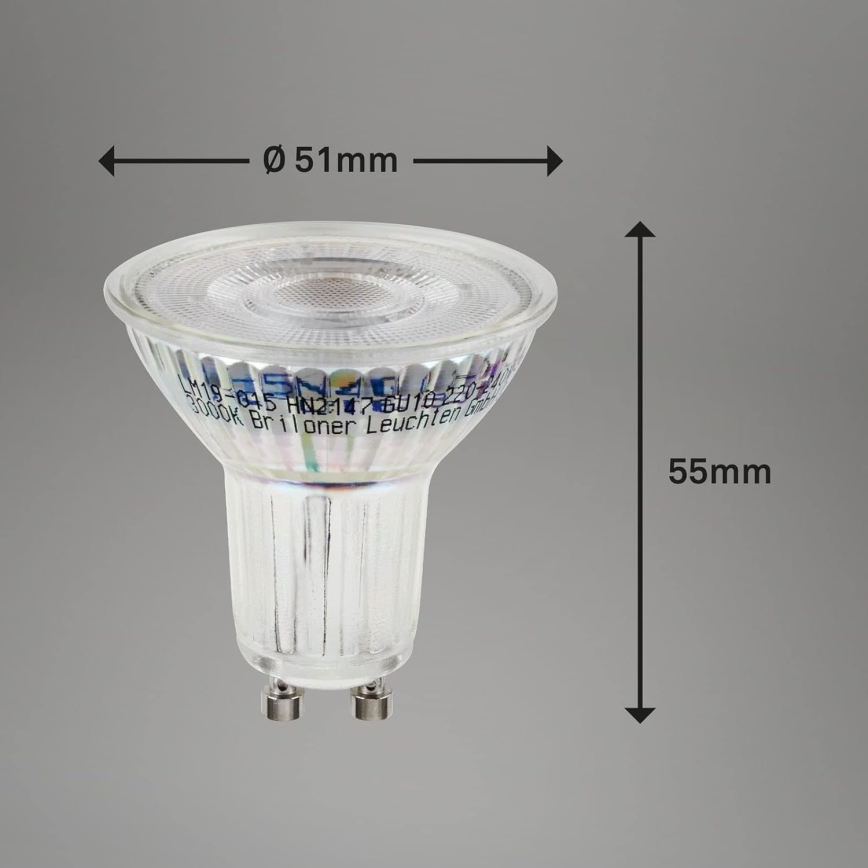 Briloner 0548-003 - CONJUNTO 10x Lâmpada LED GU10/3,5W/230V 3000K