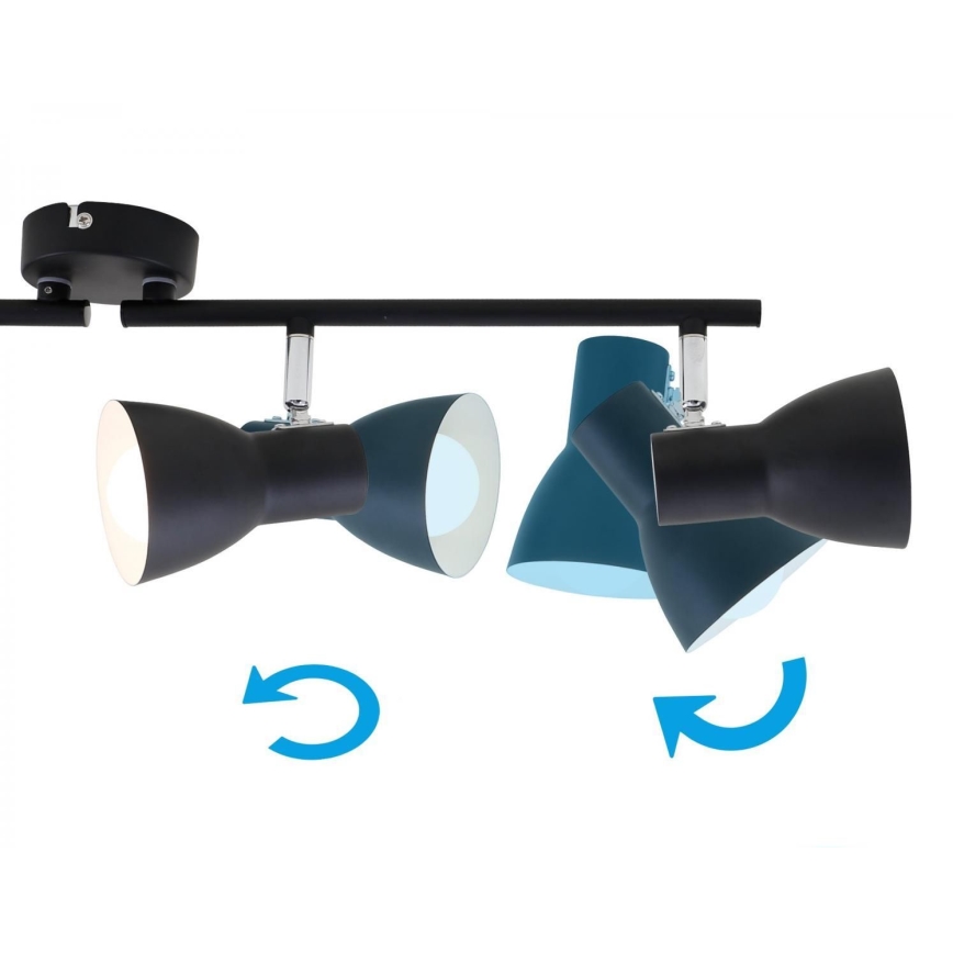 Briloner 10698890 - Foco 4xE14/25W/230V preto