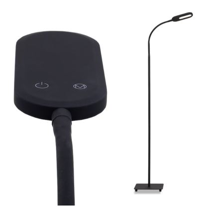 Briloner 1297-015 - Candeeiro de pé LED flexível com regulação LED/6,6W/230V 3000K/4000K/6000K
