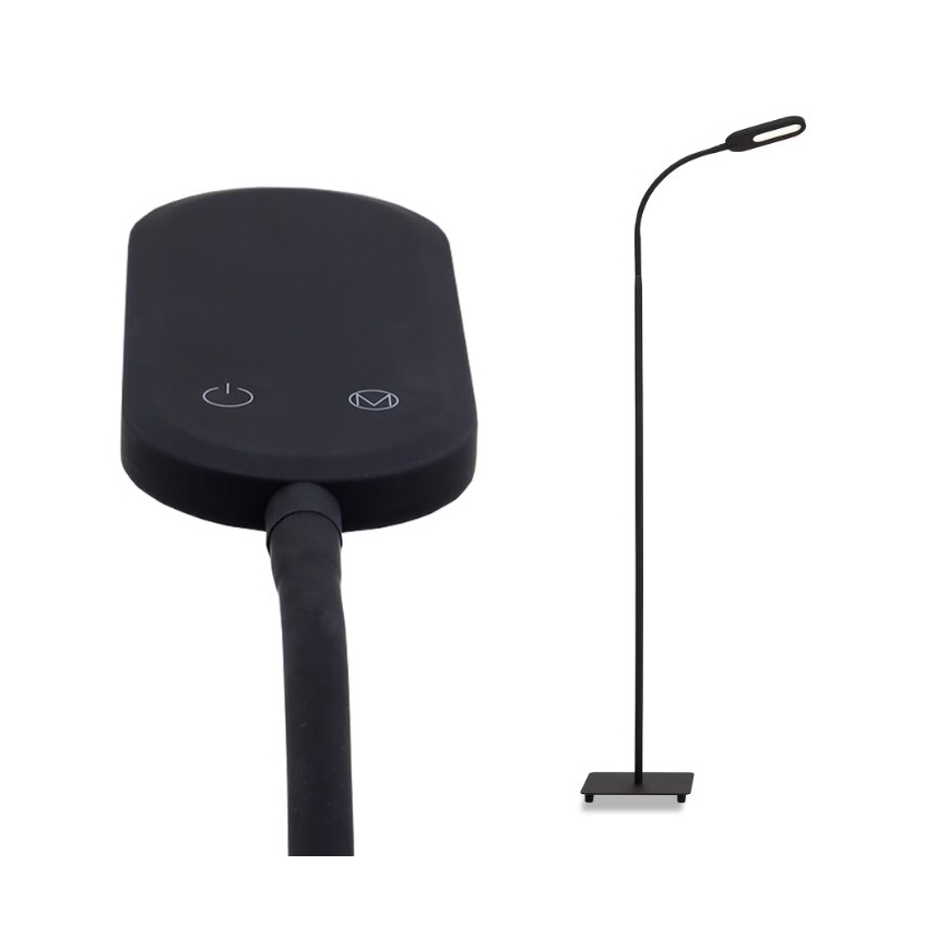 Briloner 1297-015 - Candeeiro de pé LED flexível com regulação LED/6,6W/230V 3000K/4000K/6000K