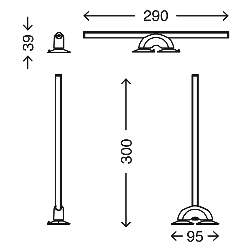 Briloner 2007-019 - Iluminação de espelho LED com regulação LED/7W/230V 2700-6500K