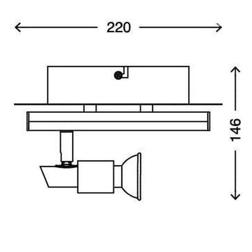 Briloner 2029-028 - Foco LED REN 1xGU10/3W/230V + LED/4W