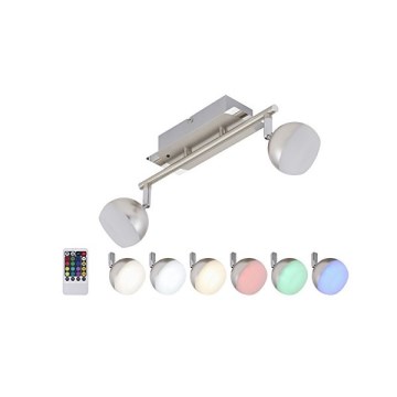 Briloner 2040-022 - LED RGB Holofote com regulação 2xLED/3,3W/230V + RC