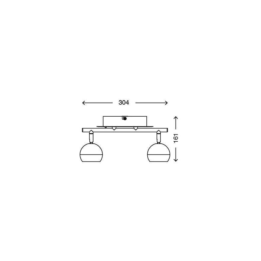 Briloner 2040-022 - LED RGB Holofote com regulação 2xLED/3,3W/230V + RC
