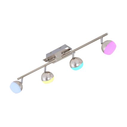 Briloner 2040-042 - Foco LED RGB com regulação BAFFLE 4xLED/3,3W/230V + comando