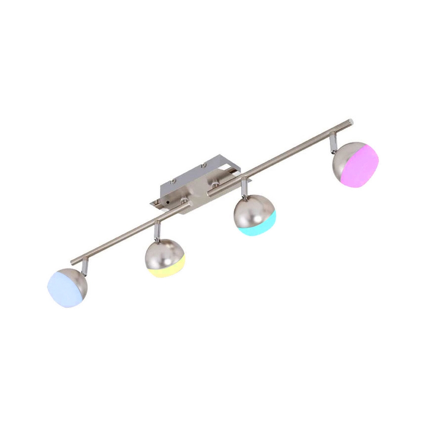 Briloner 2040-042 - Foco LED RGB com regulação BAFFLE 4xLED/3,3W/230V + comando