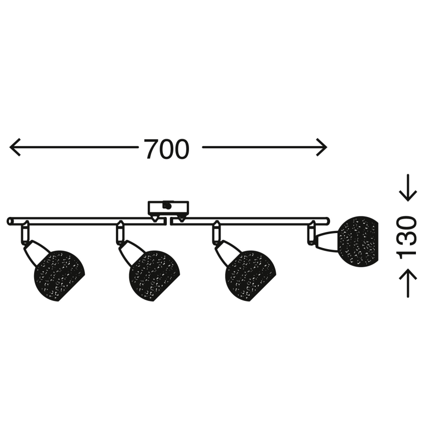 Briloner 2046-042 - Foco VIOLA 4xE14/40W/230V