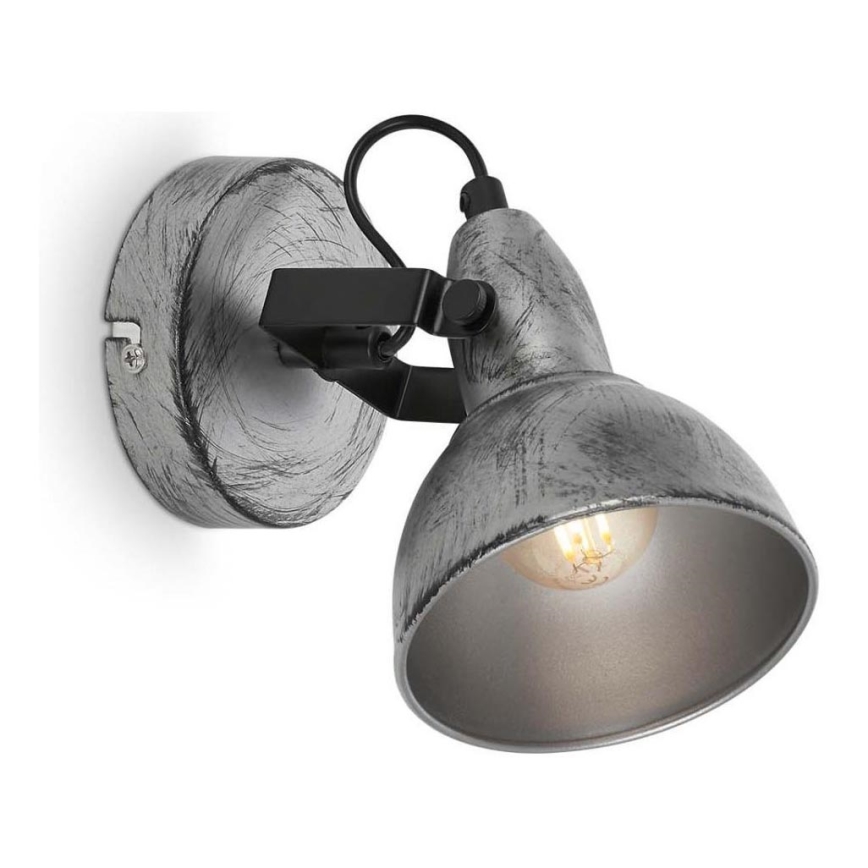 Briloner 2049-014 - Foco de parede RETRO 1xE14/40W/230V cinzento