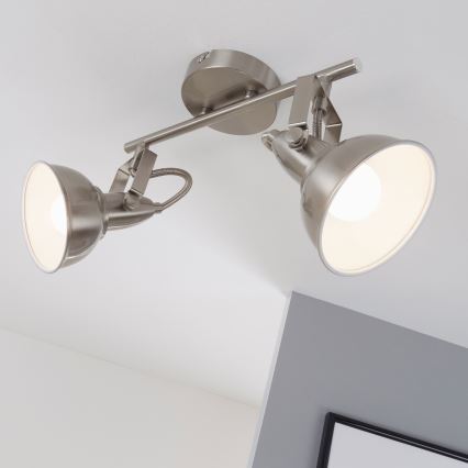 Briloner 2049-022 - Foco SOFT 2xE14/40W/230V cromado mate