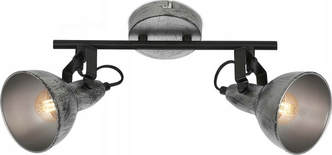 Briloner 2049-024 - Foco RETRO 2xE14/40W/230V cinzento