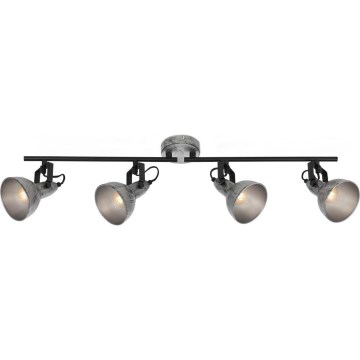 Briloner 2049-044 - Foco RETRO 4xE14/40W/230V cinzento