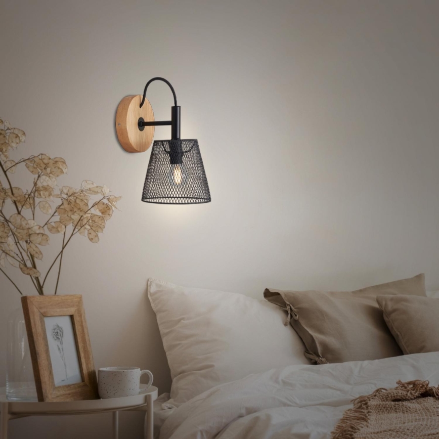 Briloner 2077-015 - Iluminação de parede WOOD & STYLE 1xE14/25W/230V árvore da borracha