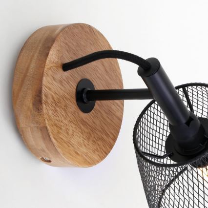 Briloner 2077-015 - Iluminação de parede WOOD & STYLE 1xE14/25W/230V árvore da borracha