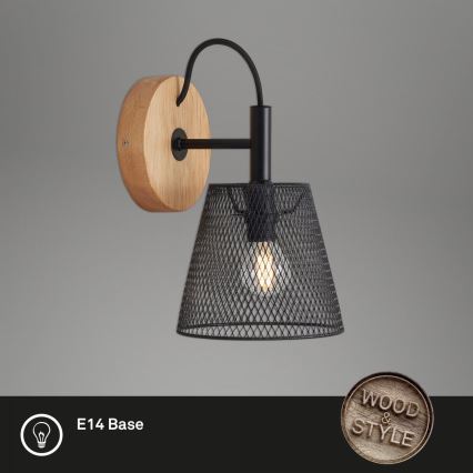 Briloner 2077-015 - Iluminação de parede WOOD & STYLE 1xE14/25W/230V árvore da borracha