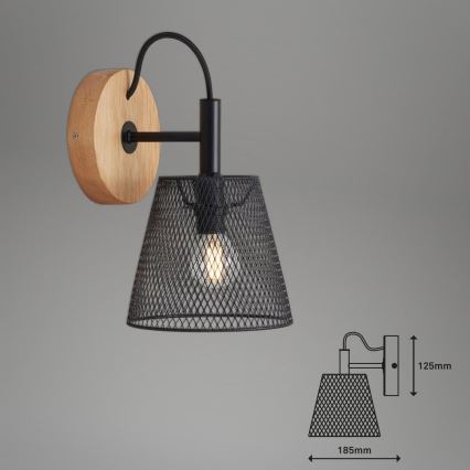 Briloner 2077-015 - Iluminação de parede WOOD & STYLE 1xE14/25W/230V árvore da borracha