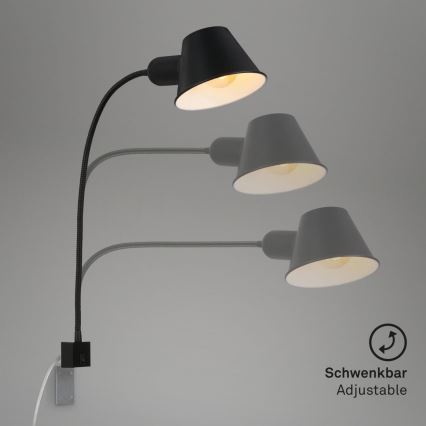 Briloner 2079-015 - Candeeiro flexível de parede 1xE27/10W/230V preto