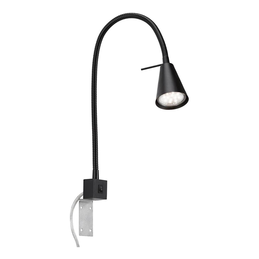 Briloner 2080-015 - Candeeiro de parede LED COMFORT LIGHT 1xGU10/5W/230V preto